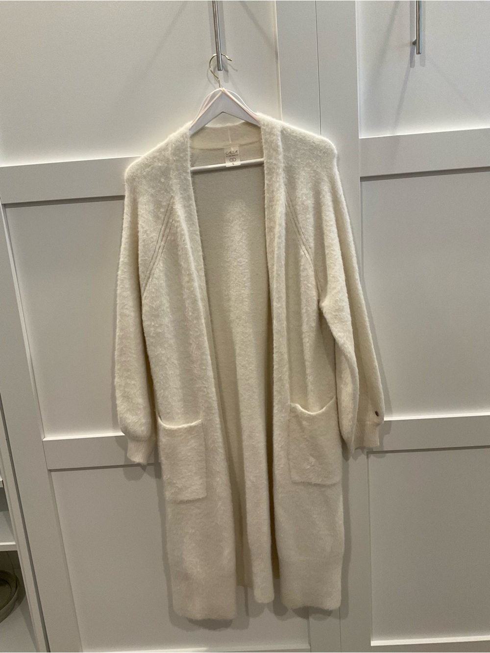 CALIA by Carrie Underwood Ivory Long Open-Front Cardigan